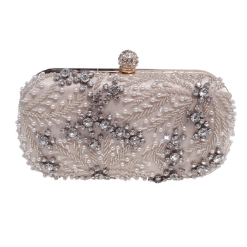 Večernja clutch torba s kristalima, horizontalni kvadratni oblik, poliester, zaključavanje brava, čvrsta konstrukcija