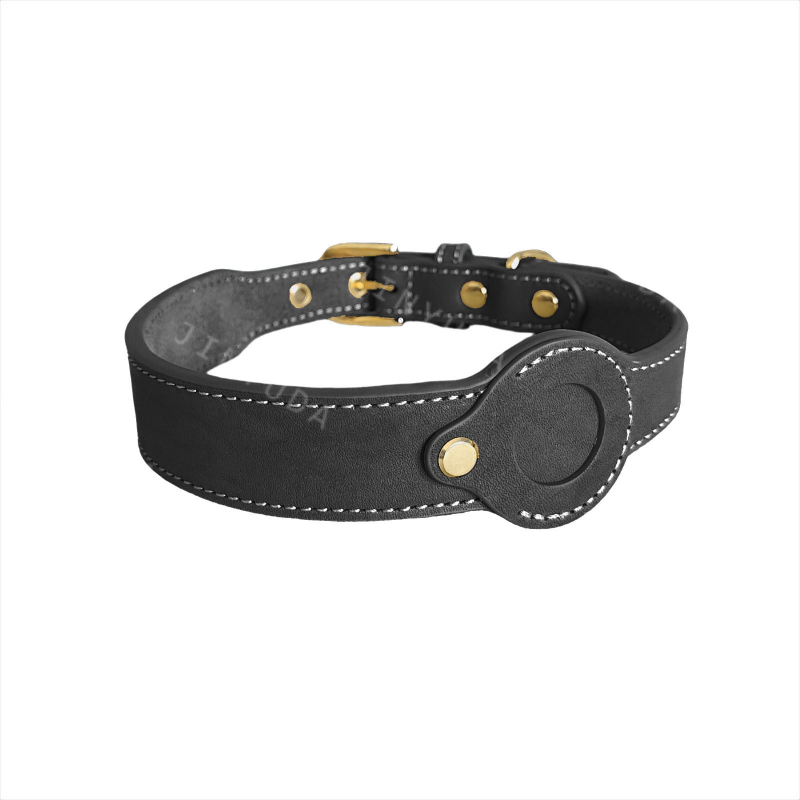 Jinyuda bőr kutyanyakörv AirTag nyomkövetővel, egész éves használatra