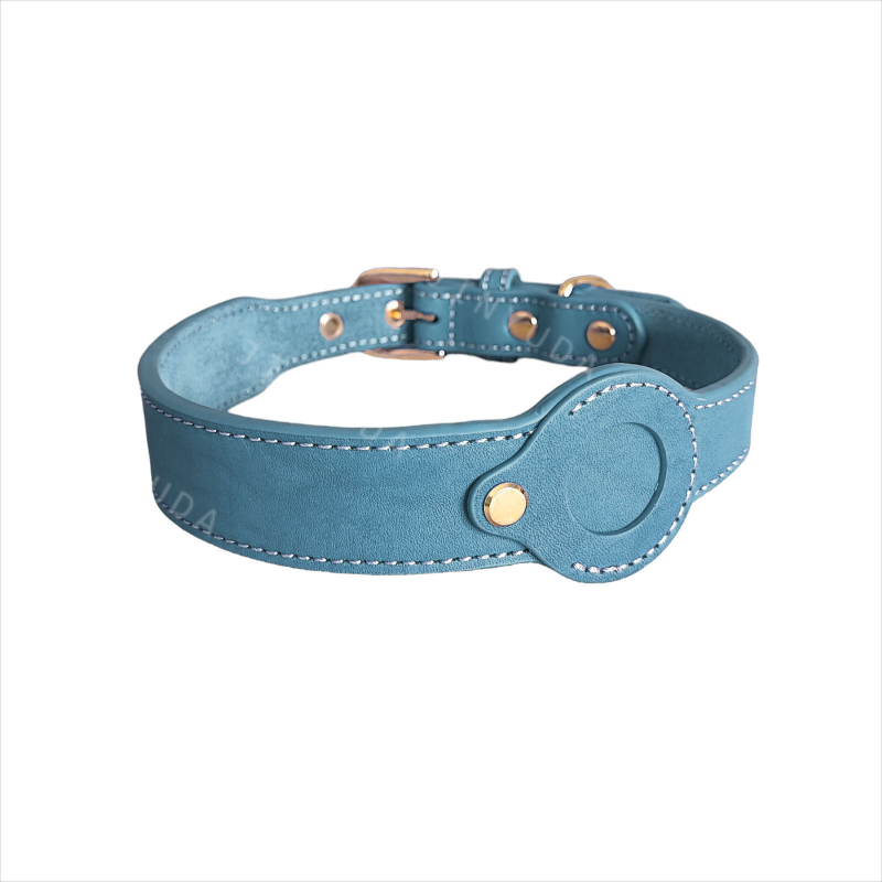 Jinyuda bőr kutyanyakörv AirTag nyomkövetővel, egész éves használatra