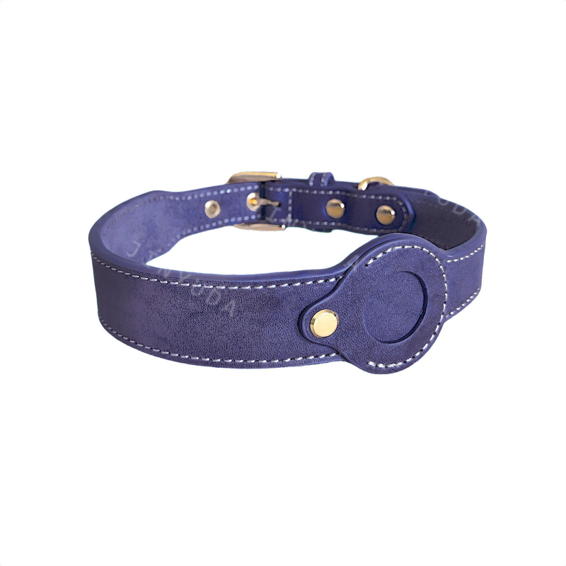 Jinyuda bőr kutyanyakörv AirTag nyomkövetővel, egész éves használatra