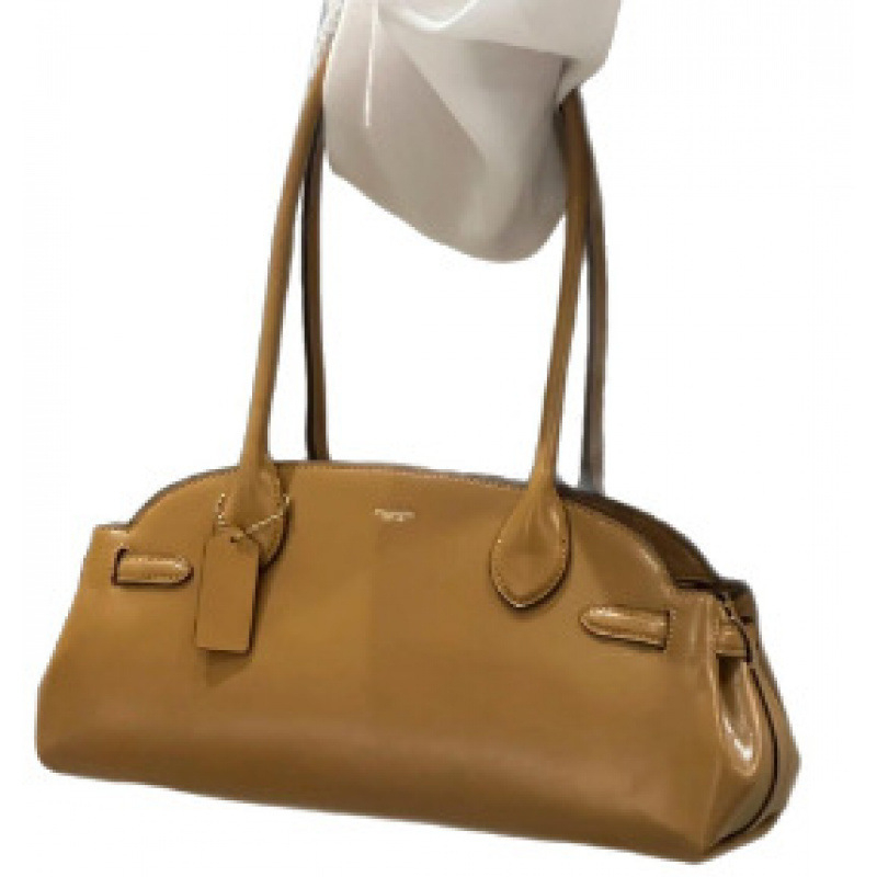 Ženska Carryall torba - gradski minimalistički stil, prava koža (prvi sloj teleće kože), zatvarač, poliesterska podstava, unutarnji džepovi