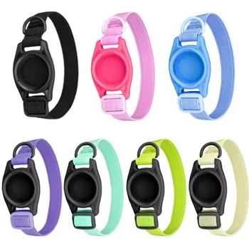 Airtag macska lokátor védőburkolat anti-elvesztés gallérral — poliészter, macska, egész éves, mindennapi stílus.