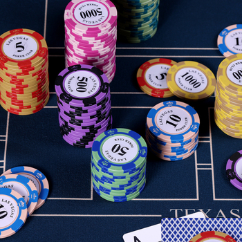 Texas Hold'em set žetona od glina s Crown žetonima, materijal glina, 1 set u kutiji.