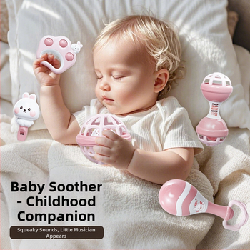 Le zai Χειροκίνητο ταμπουρίνο – Πλαστικό βρεφικό ταμπουρίνο, Εκπαιδευτικό παιχνίδι πρώιμης εκπαίδευσης, Άνεση για το μωρό, Συσκευασία σε κουτί, Πλαστικό παιχνίδι 3C