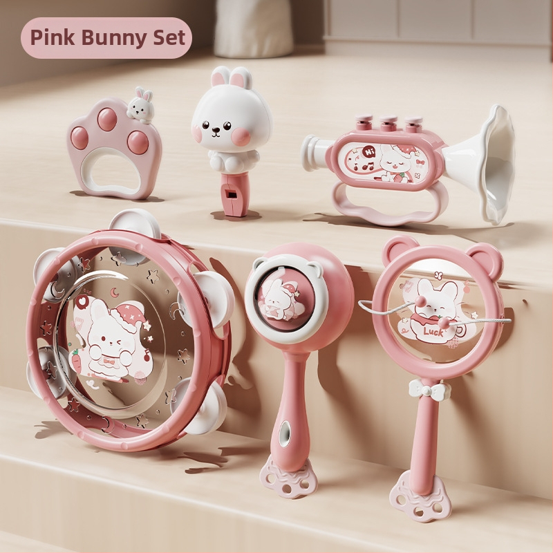 Le zai Χειροκίνητο ταμπουρίνο – Πλαστικό βρεφικό ταμπουρίνο, Εκπαιδευτικό παιχνίδι πρώιμης εκπαίδευσης, Άνεση για το μωρό, Συσκευασία σε κουτί, Πλαστικό παιχνίδι 3C