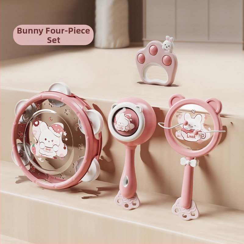 Le zai Χειροκίνητο ταμπουρίνο – Πλαστικό βρεφικό ταμπουρίνο, Εκπαιδευτικό παιχνίδι πρώιμης εκπαίδευσης, Άνεση για το μωρό, Συσκευασία σε κουτί, Πλαστικό παιχνίδι 3C