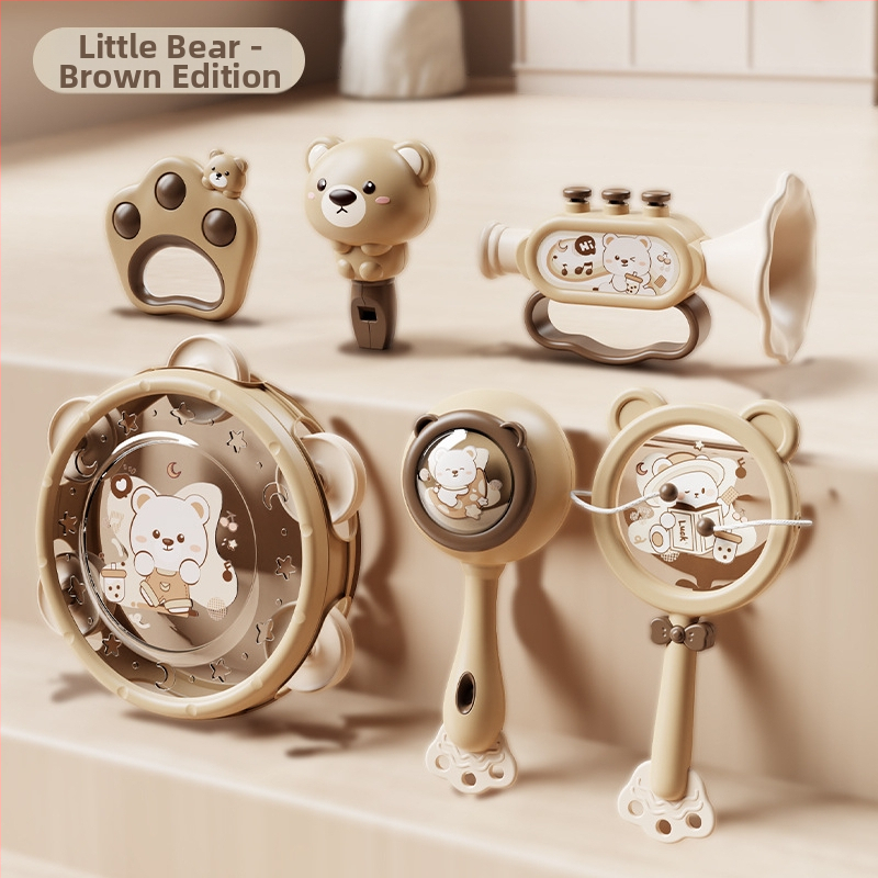 Le zai Χειροκίνητο ταμπουρίνο – Πλαστικό βρεφικό ταμπουρίνο, Εκπαιδευτικό παιχνίδι πρώιμης εκπαίδευσης, Άνεση για το μωρό, Συσκευασία σε κουτί, Πλαστικό παιχνίδι 3C