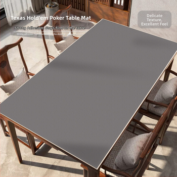 Покривка за маса за Тексас Холдем с противохлъзваща повърхност и звукоизолация; смесен материал, квадратна форма, модел решетка, висока термоустойчивост