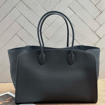 Urban minimalistička kožna tote torba, prava koža, unisex, džep za telefon, oblik horizontalnog pravokutnika