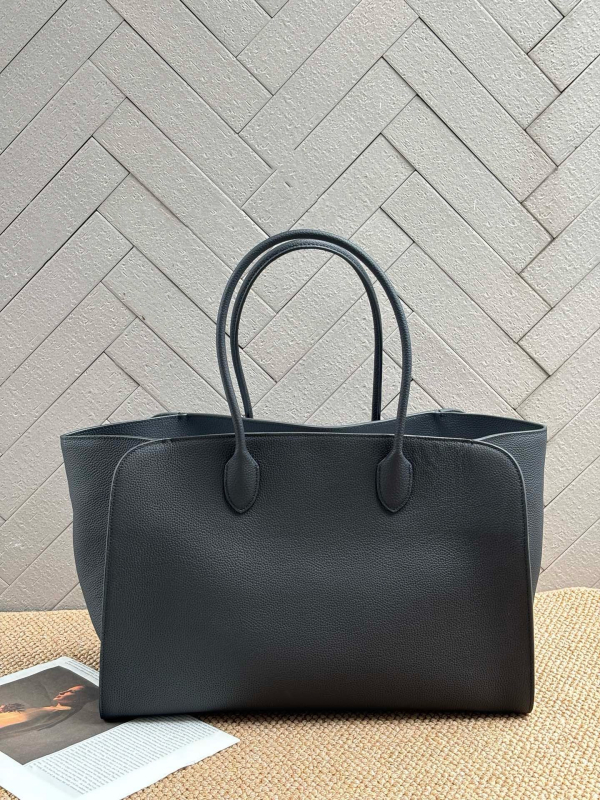 Urban minimalistička kožna tote torba, prava koža, unisex, džep za telefon, oblik horizontalnog pravokutnika