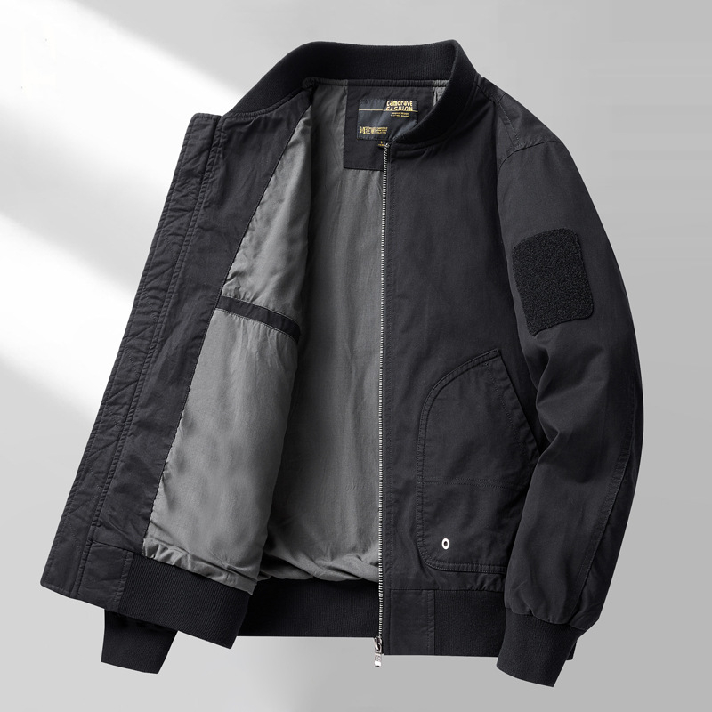 Ami Khaji Памучно яке — Стойкова яка, цип, свободен силует, 100% памук