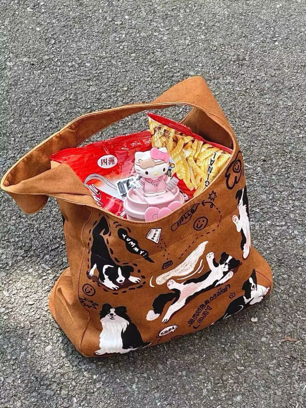 Unisex PU tote torba s podlogom od platna, za svakodnevnu upotrebu, proljeće 2024