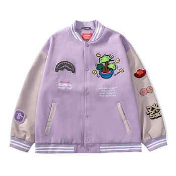 SprayGround Shark Mouth baseball jakna, prozračna pamuk tkanina, lagan kroj, muška sportska jakna, proljeće 2025