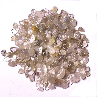 Pietriș decorativ din cristal pentru ghivece și acvarii (Material: Cristal • Greutate netă: 100 g • Ambalaj: carton • Stil: Simplitate modernă • Categoria: Geometrie)