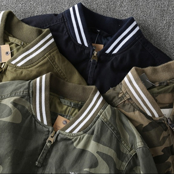 Muška baseball jakna s kamuflažnim uzorkom, Slim-fit, mješavina poliestera, proljeće i jesen