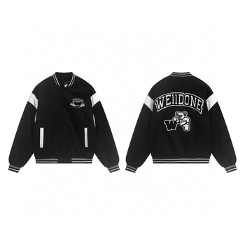 Corduroy baseball dzseki hímzéssel, cipzárral, bő szabás, pamut anyag, téli 2025