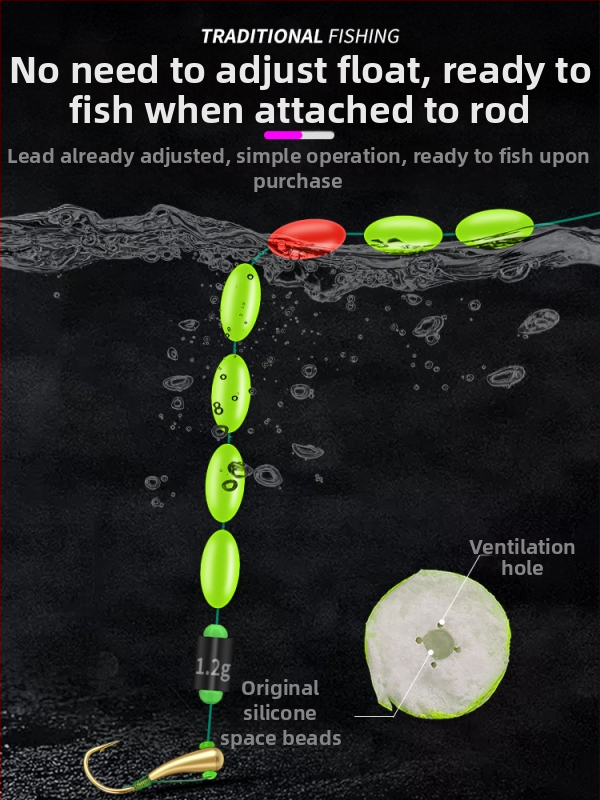 Sada háčikov a rybárskej línie, ručne zviazaná, Nylon Nano, na rybolov v rieke, Čína pôvod