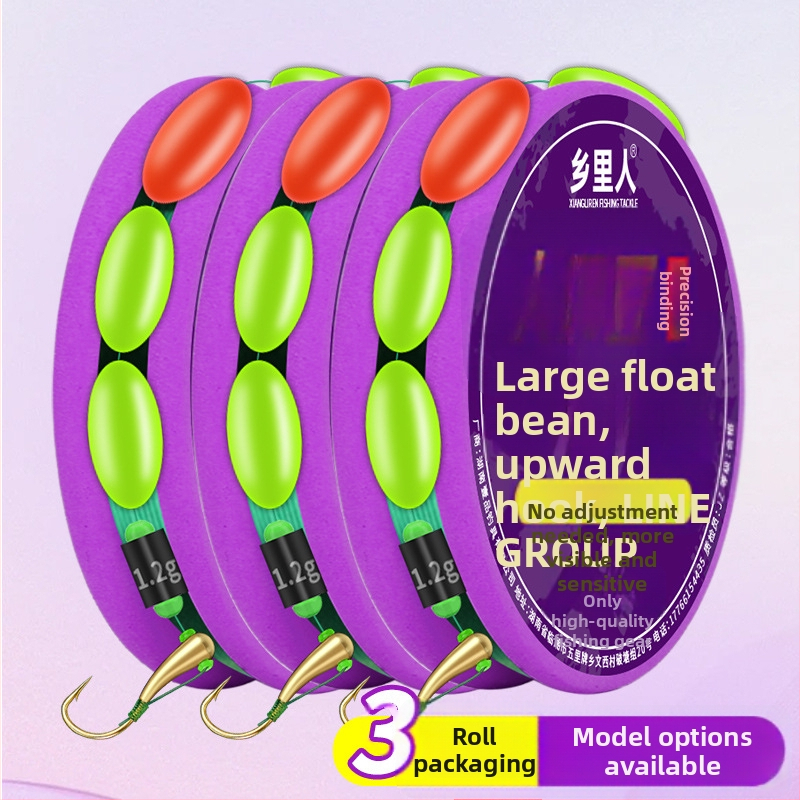 Set cârlige și linie de pescuit, legat manual, Nylon Nano, pentru pescuit în râu, origine China