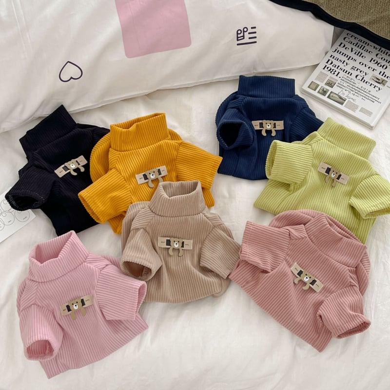 Ρούχα κατοικίδιων για γάτα Devon Rex – corduroy ύφασμα, υψηλός γιακάς, μακριά μανίκια, χαλαρός στυλ