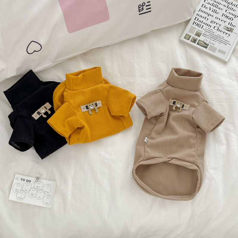 Ρούχα κατοικίδιων για γάτα Devon Rex – corduroy ύφασμα, υψηλός γιακάς, μακριά μανίκια, χαλαρός στυλ