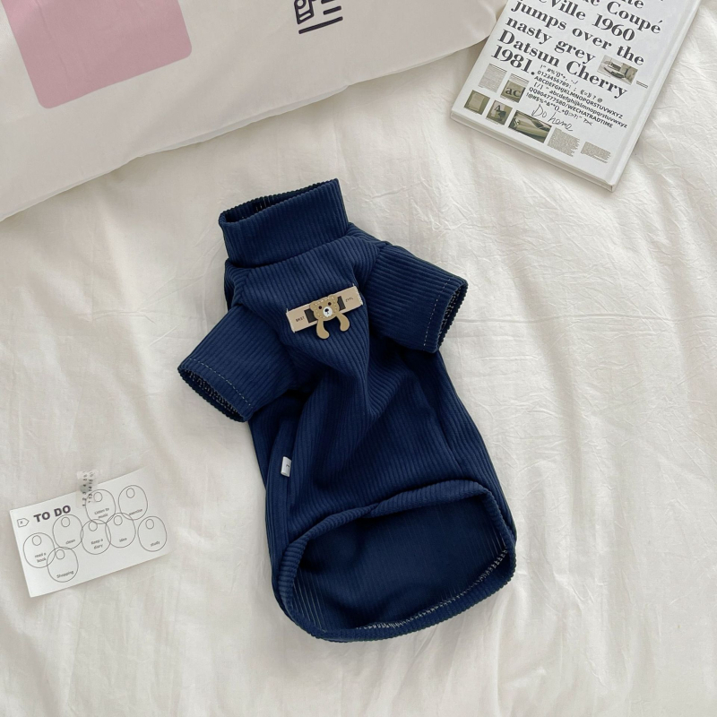 Ρούχα κατοικίδιων για γάτα Devon Rex – corduroy ύφασμα, υψηλός γιακάς, μακριά μανίκια, χαλαρός στυλ