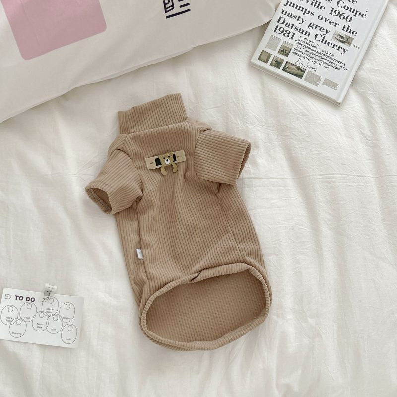 Ρούχα κατοικίδιων για γάτα Devon Rex – corduroy ύφασμα, υψηλός γιακάς, μακριά μανίκια, χαλαρός στυλ