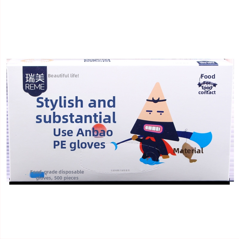 Mănuși de unică folosință - grosime 0,7 mm, plastic, transparente, protecție împotriva prafului, 500 buc