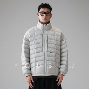 Jakna s perjem od bijelih pataka, 100% perje, kapuljača, širok kroj, dugačka duljina