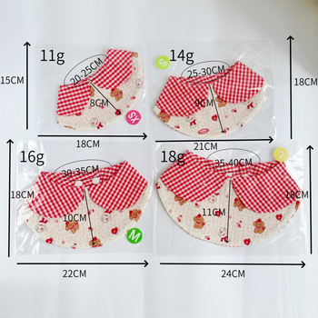 Φουλάρι κατοικίδίων για γάτες και σκύλους — μοτίβο καρτούν και καρό, πολυεστέρας, ύφανση απλό, εκτύπωση, στυλ πριγκίπισσα