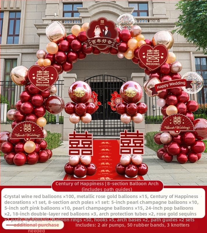 Set balona za svadbenu arku i stup dekoracije — marka auxiliary; šifra proizvoda F96HM875787J5H; materijal: drugi; tip balona: drugi; oblik: balon sa repom