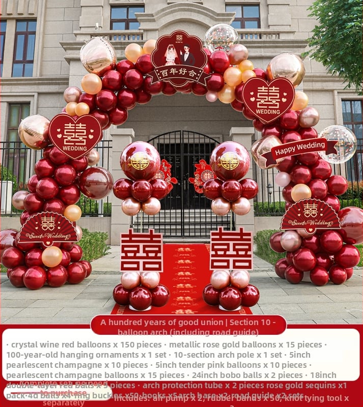 Set balona za svadbenu arku i stup dekoracije — marka auxiliary; šifra proizvoda F96HM875787J5H; materijal: drugi; tip balona: drugi; oblik: balon sa repom