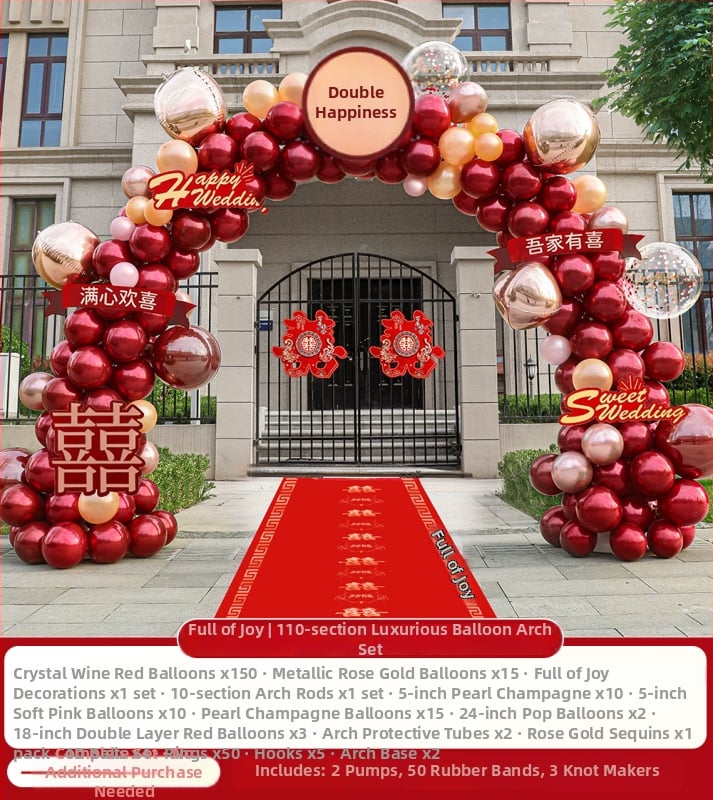 Set balona za svadbenu arku i stup dekoracije — marka auxiliary; šifra proizvoda F96HM875787J5H; materijal: drugi; tip balona: drugi; oblik: balon sa repom