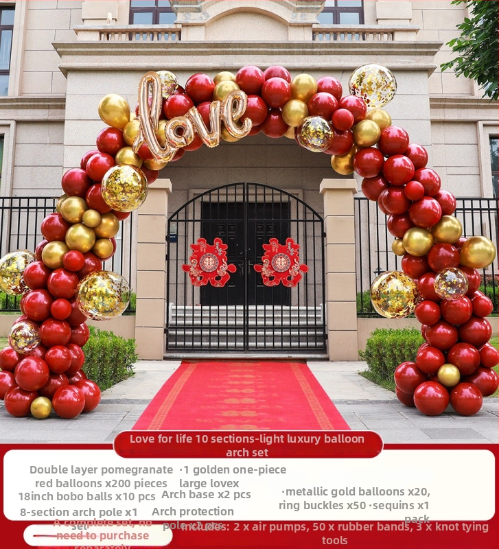Set balona za svadbenu arku i stup dekoracije — marka auxiliary; šifra proizvoda F96HM875787J5H; materijal: drugi; tip balona: drugi; oblik: balon sa repom