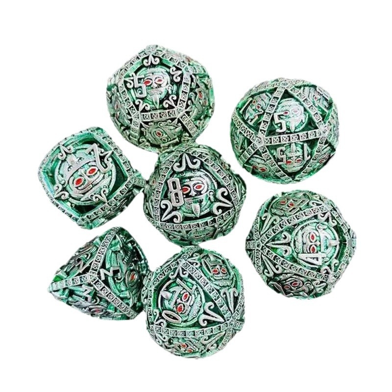 Set bakrenih kockica s zaobljenim kutovima, 20-stranih, za stolne igre, opcije obrade i prilagodbe