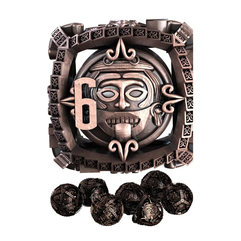 Set bakrenih kockica s zaobljenim kutovima, 20-stranih, za stolne igre, opcije obrade i prilagodbe