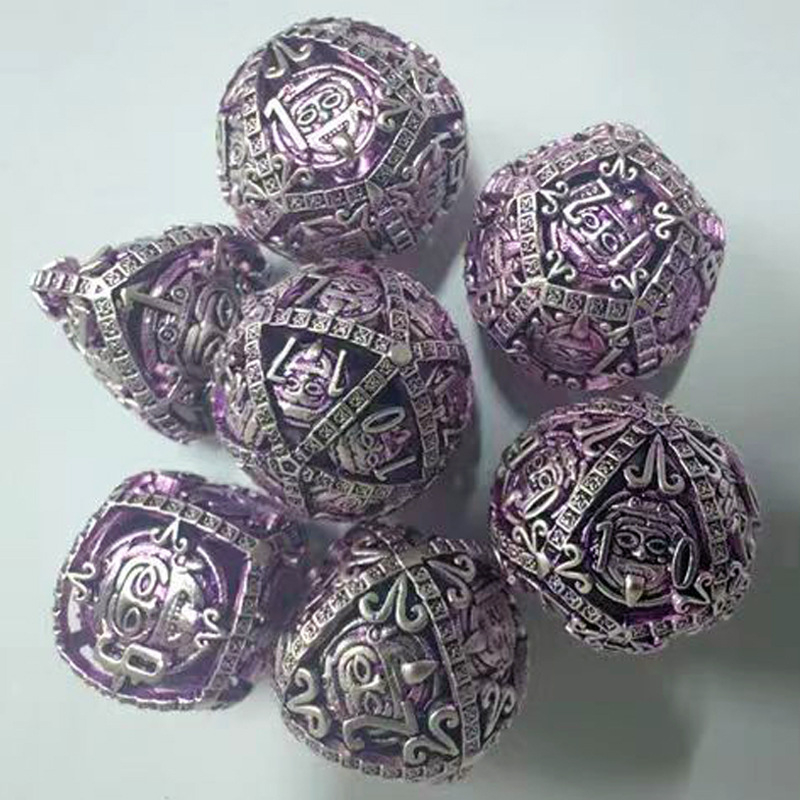 Set bakrenih kockica s zaobljenim kutovima, 20-stranih, za stolne igre, opcije obrade i prilagodbe