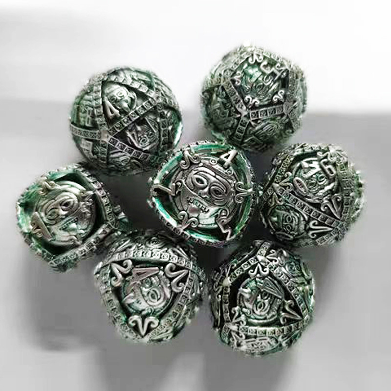 Set bakrenih kockica s zaobljenim kutovima, 20-stranih, za stolne igre, opcije obrade i prilagodbe