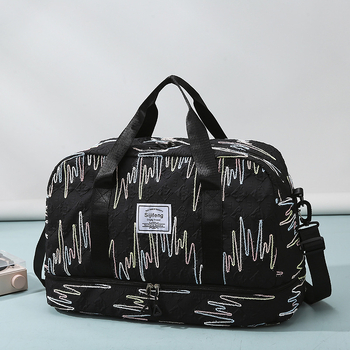 Unisex crossbody torba za kratka putovanja, urbani minimalistički dizajn (Materijal: Oxford tkanina; Funkcija: Prozračna; Podstava: poliester-pamuk; Spol: Unisex; Stil: Urbana jednostavnost)
