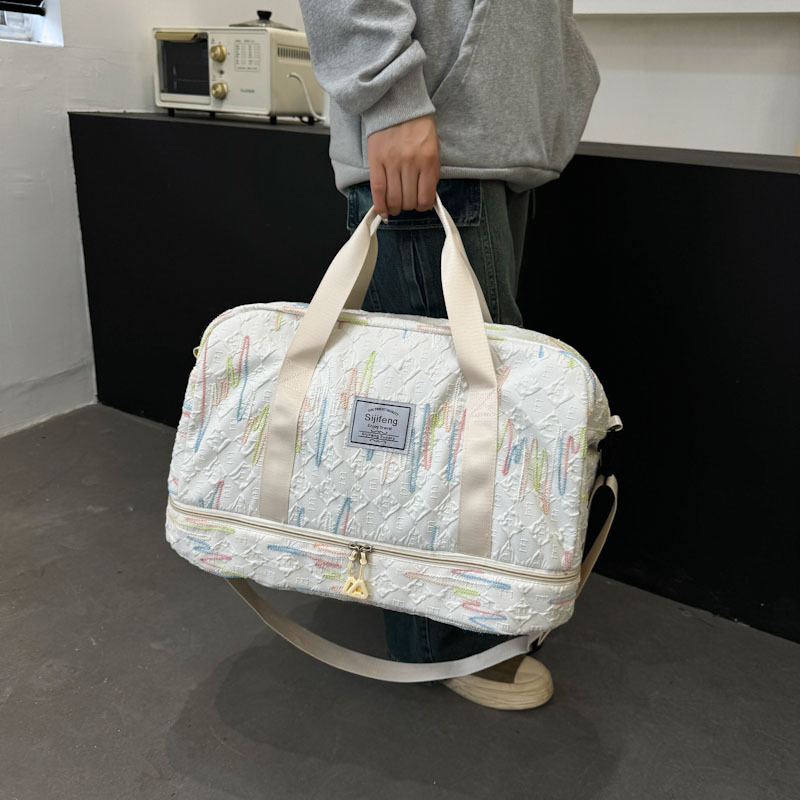 Unisex crossbody torba za kratka putovanja, urbani minimalistički dizajn (Materijal: Oxford tkanina; Funkcija: Prozračna; Podstava: poliester-pamuk; Spol: Unisex; Stil: Urbana jednostavnost)
