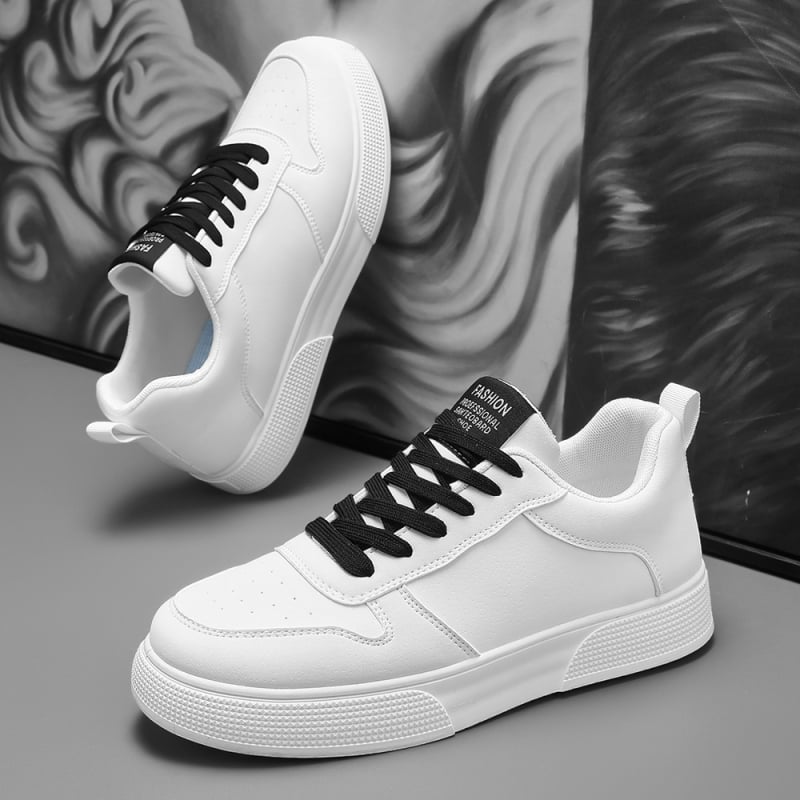 Мъжки маратонки с дебела подметка, PU горна част, EVA стелка, инжекционно формована подметка, връзки