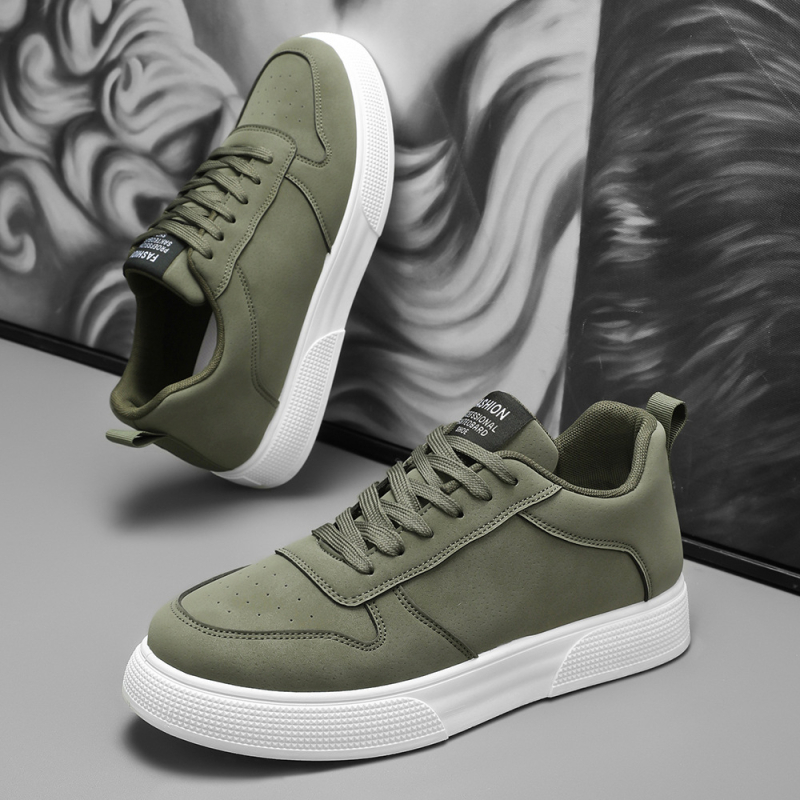 Мъжки маратонки с дебела подметка, PU горна част, EVA стелка, инжекционно формована подметка, връзки