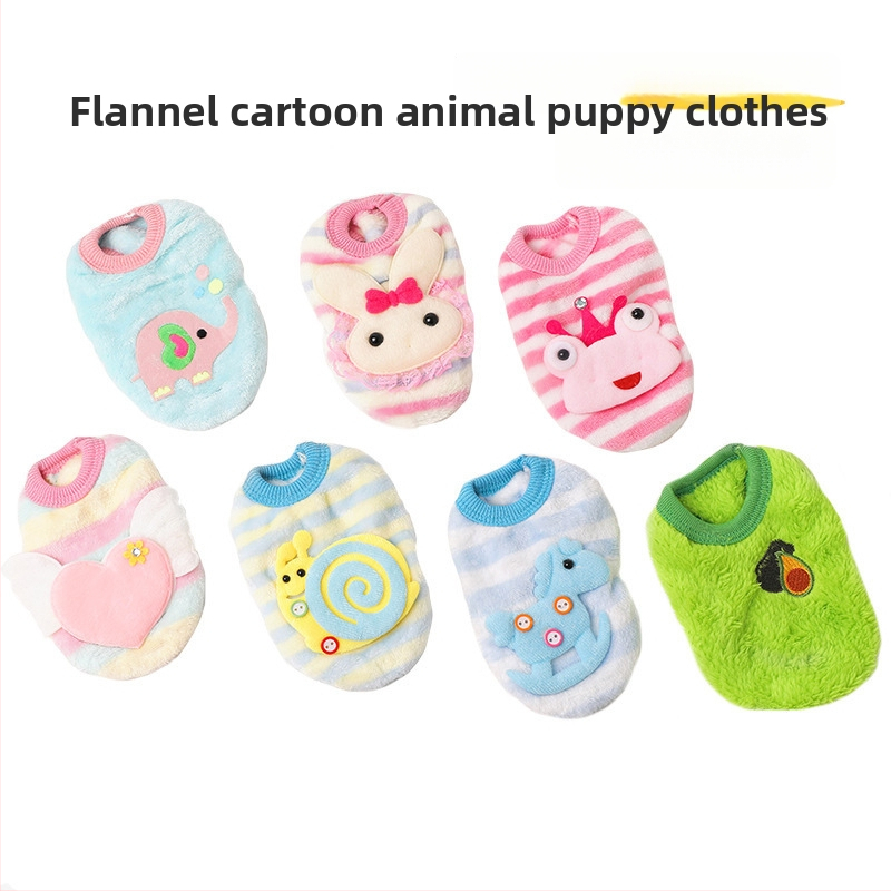 Flanelový vest pre domáce zvieratá – pre šteniatka a mačky, unisex, voľnočasový štýl, jesenná zima