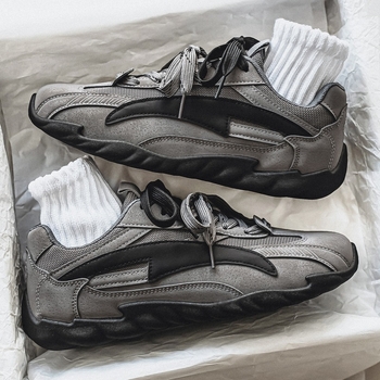 Muške sportske casual tenisice, prozračni gornji dio PU+Mesh, PVC potplat, vezanje na šnuru, okrugli vrh, niski potplat