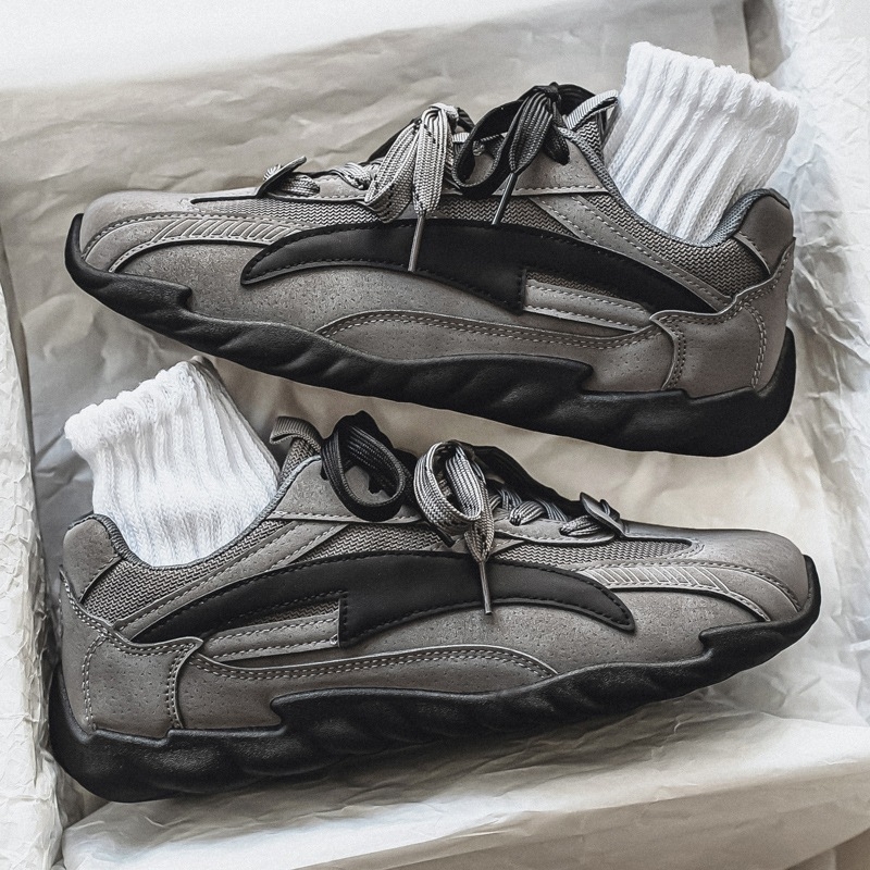 Muške sportske casual tenisice, prozračni gornji dio PU+Mesh, PVC potplat, vezanje na šnuru, okrugli vrh, niski potplat