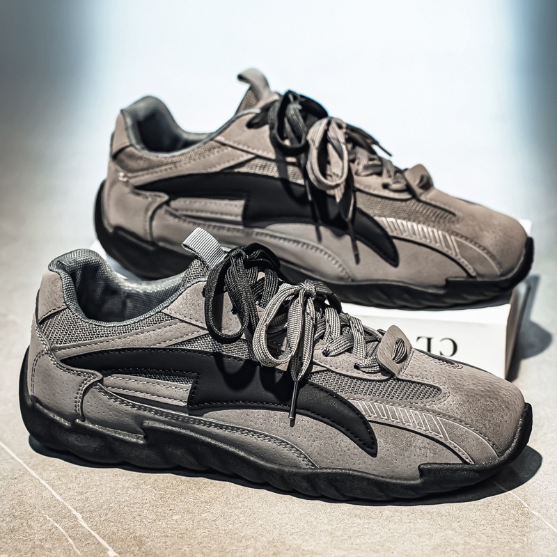 Muške sportske casual tenisice, prozračni gornji dio PU+Mesh, PVC potplat, vezanje na šnuru, okrugli vrh, niski potplat