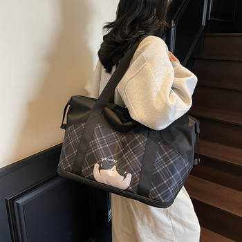 Ženska crossbody torba za putovanja, veliki kapacitet, lagana, Oxford platno, prozračna, proširivi kapaciteta