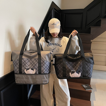 Ženska crossbody torba za putovanja, veliki kapacitet, lagana, Oxford platno, prozračna, proširivi kapaciteta