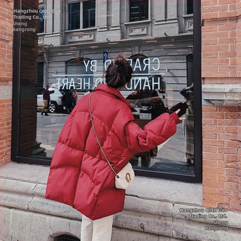 Jachetă de damă din țesătură chenille, lungime medie, guler înălțat, fermoar, umplutură cu puf 101–200 g