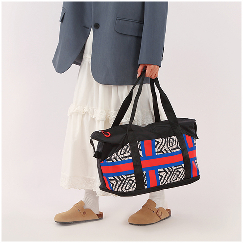 Unisex torba za fitness s odjeljkom mokro/suho, dijagonalni naramenica, Oxford tkanina, vodootporna, podstava od poliestera