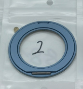 Държач за телефон с пръстен, алуминиева сплав, 360° въртяща се стойка, монтаж с лепило, анти-вибрация